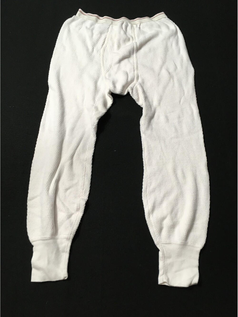 JCPenney Mens Size LARGE White Long Johns Thermal Underwear PANTS LEGGINGS